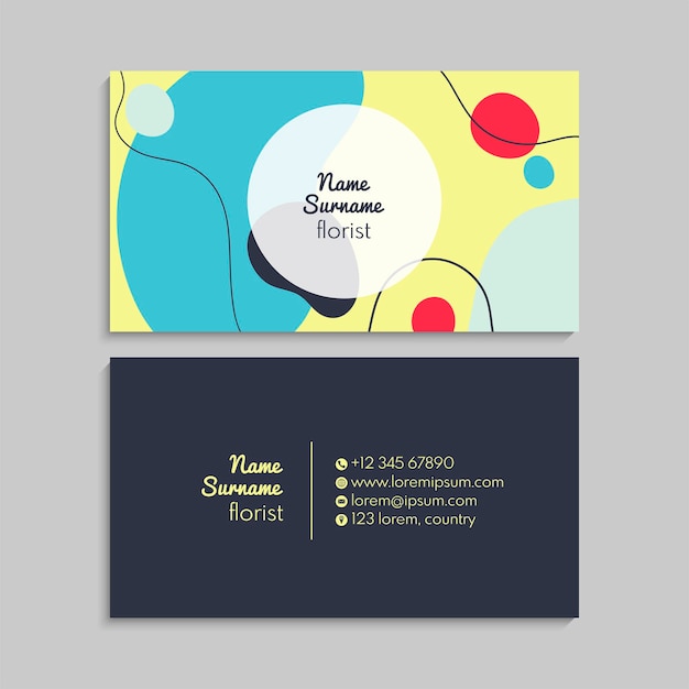 Vector business card set. vector illustration. eps10