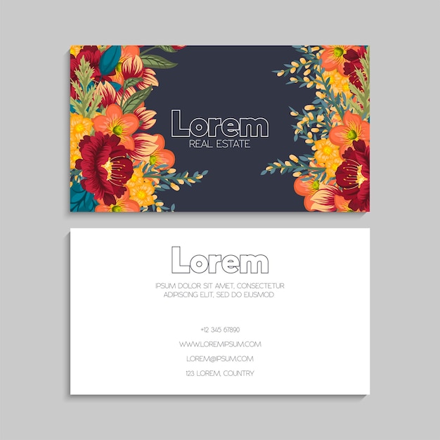 Business Card Set. Vector illustration. EPS10