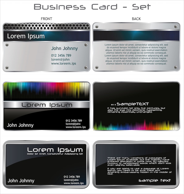 Vector business card set