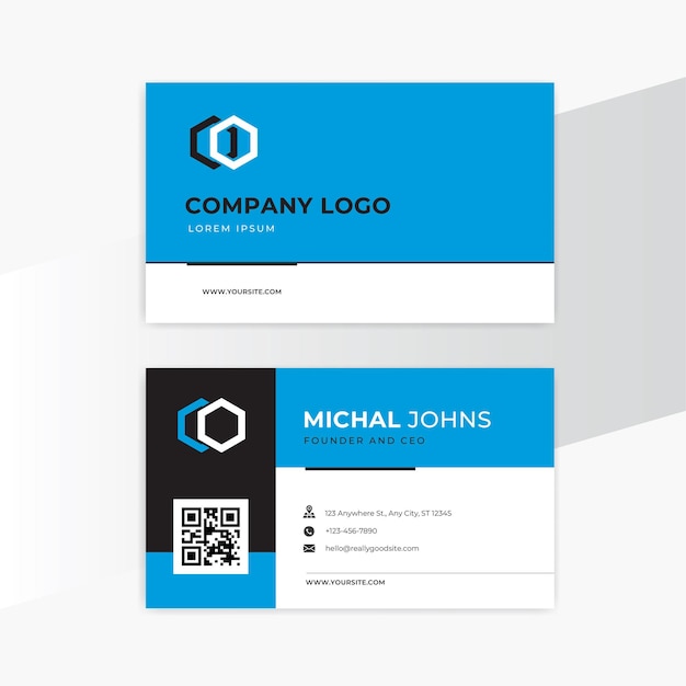 Business card shadow design vector