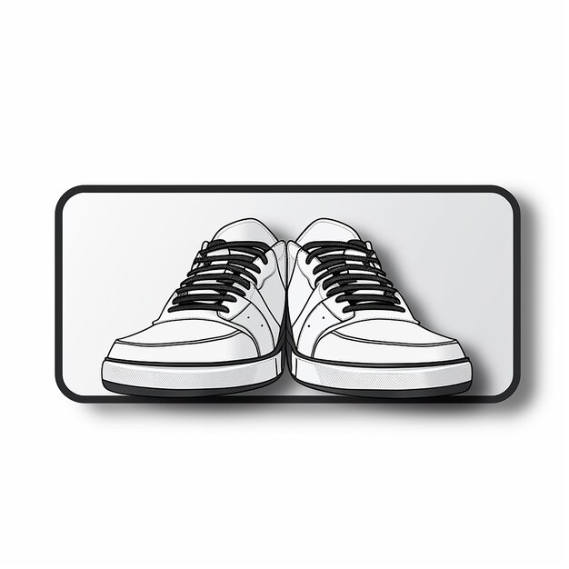 Vector business card sneaker two tone black amp white