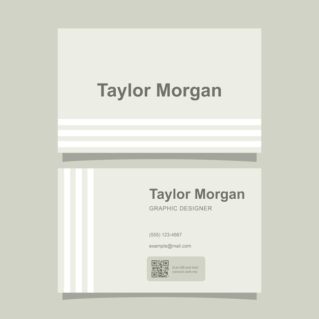 Business card soft green