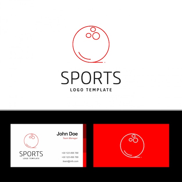 Business card of sports