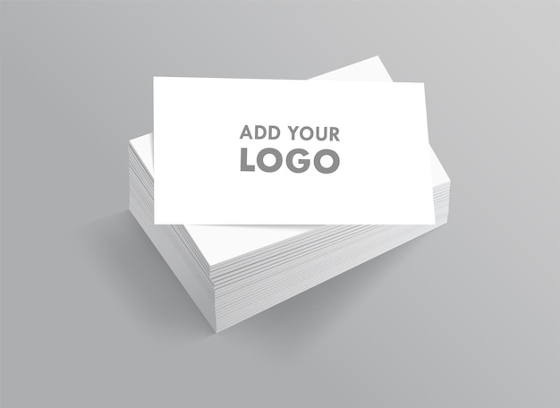 Business card stack blank mockup design corporate branding identity template