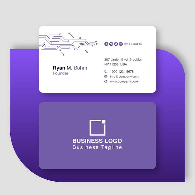 Vector business card template 113