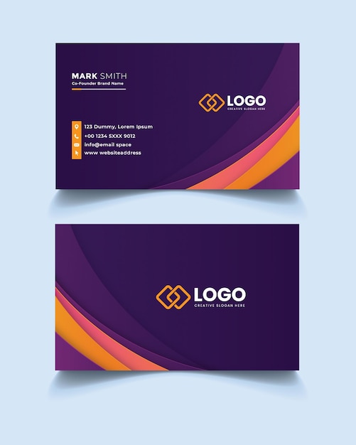 Business Card Template Abstract Buciness Card