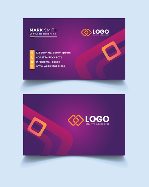 Business Card Template Abstract Buciness Card