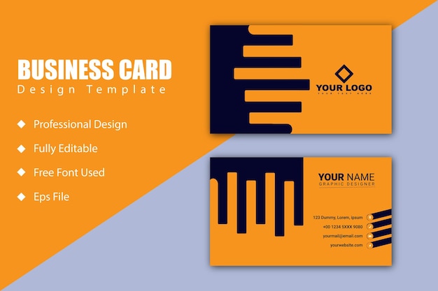 Vector business card template banner