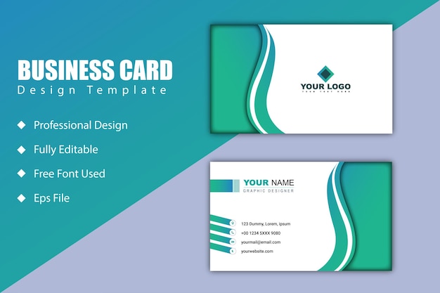 business card template banner