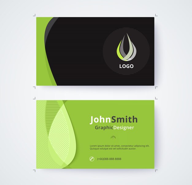 Vector business card template for commercial design