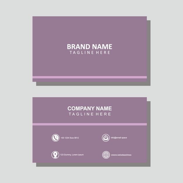 Business card template corporate brand identity design free vector