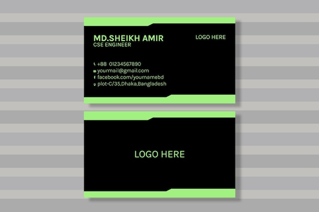 Vector business card template corporate design vector