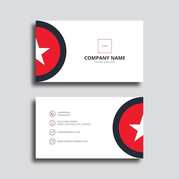 Business card template design clean professional visiting card