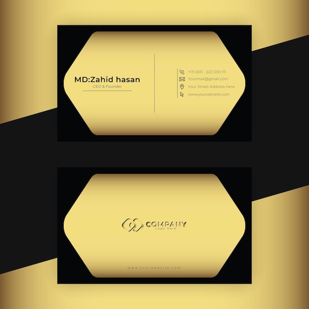 Business Card Template Design Creatief bedrijfsontwerp Maak eenvoudig ontwerp