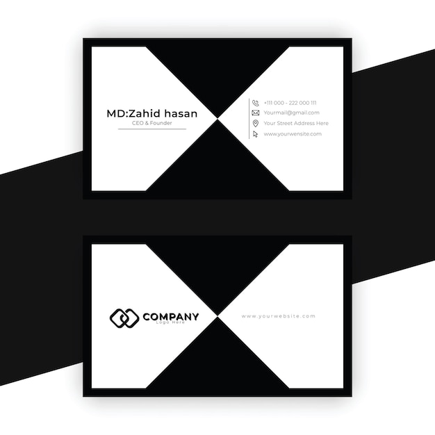 Vector business card template design creative business design make simple design