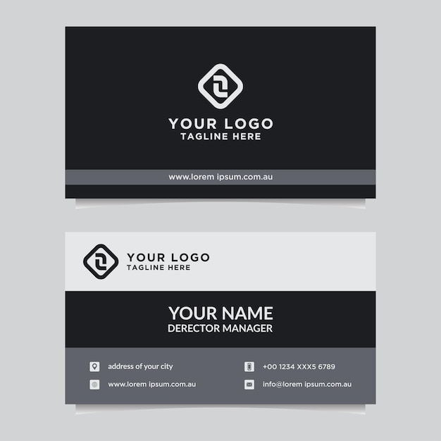 Business card template design simple very easy to use for company or business