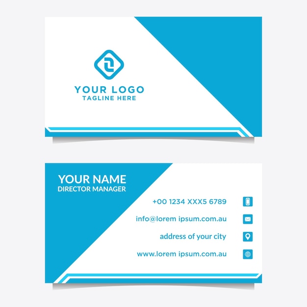 Business card template design simple very easy to use for company or business