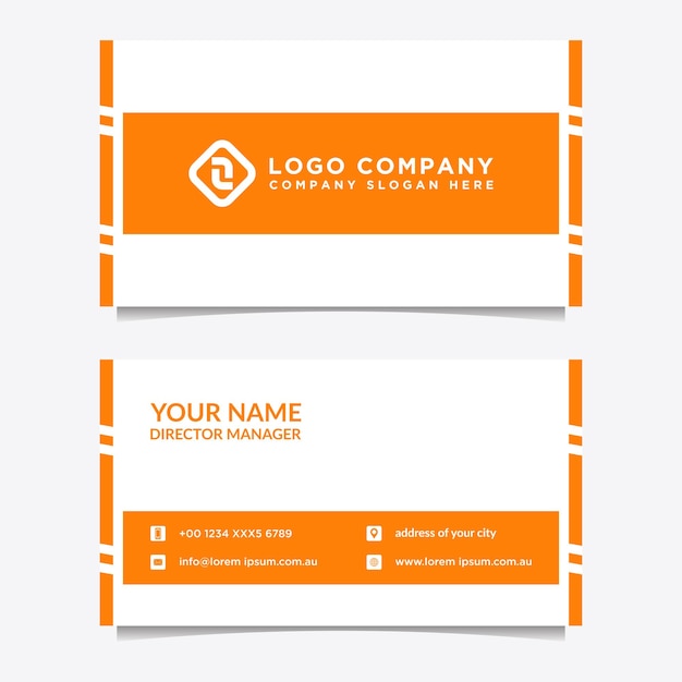 Vector business card template design simple very easy to use for company or business