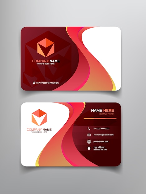 business card template design with abstract frame