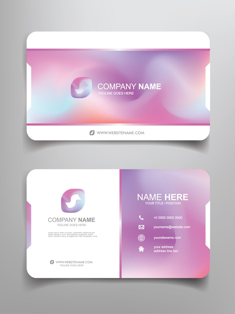 business card template design with simple design