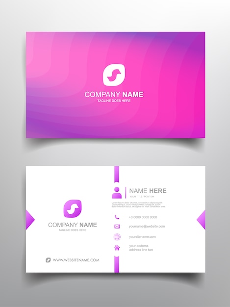 Business card template design with simple design