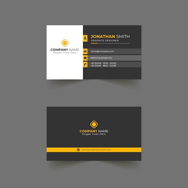 Vector business card template design