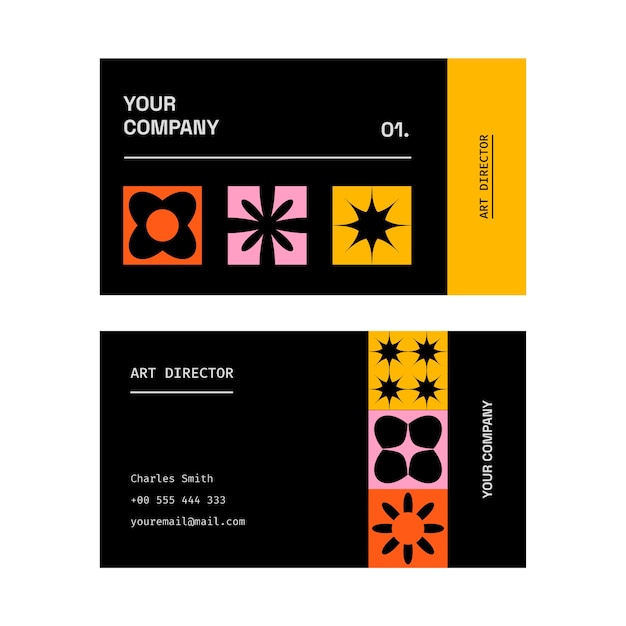 Vector business card template design