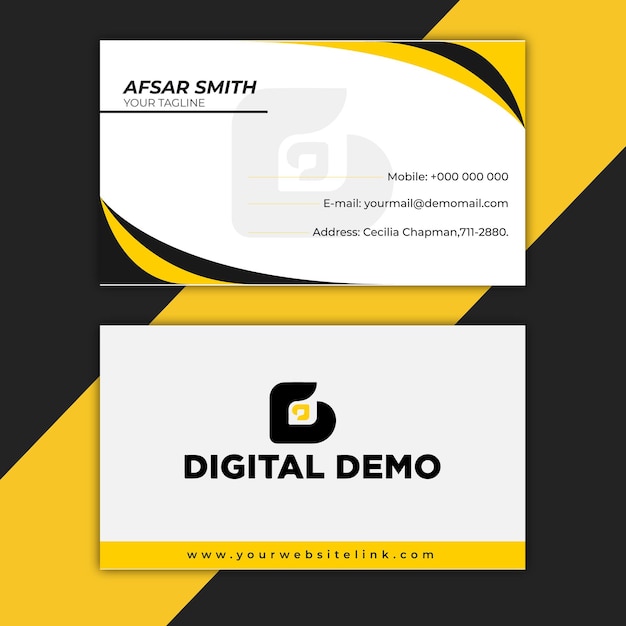 Vector business card template design