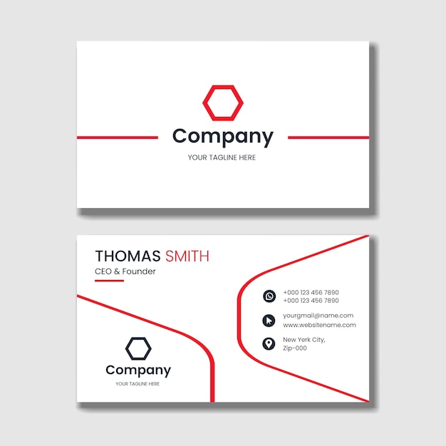 Vector business card template design