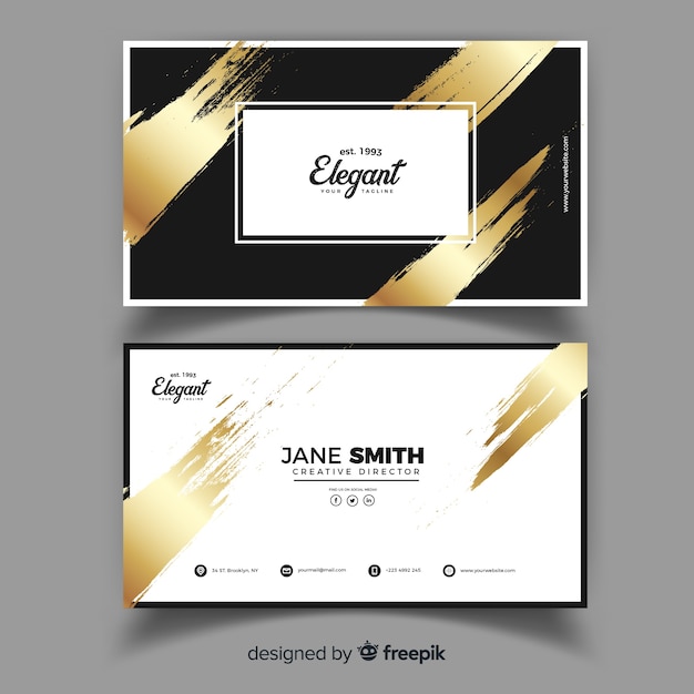 Business card template in elegant design