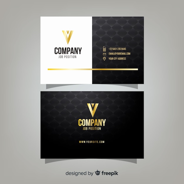 Business card template in elegant style