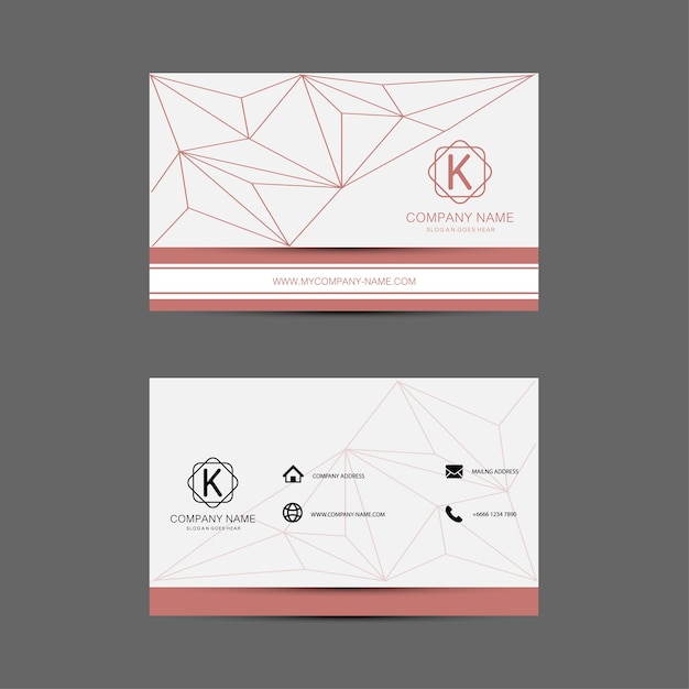 BUSINESS CARD TEMPLATE. FLAT DESIGN