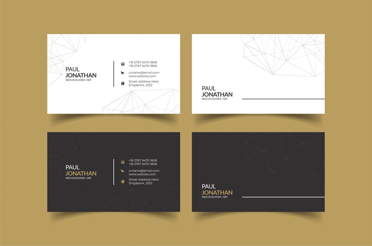 Vector business card template ideas for personal identity