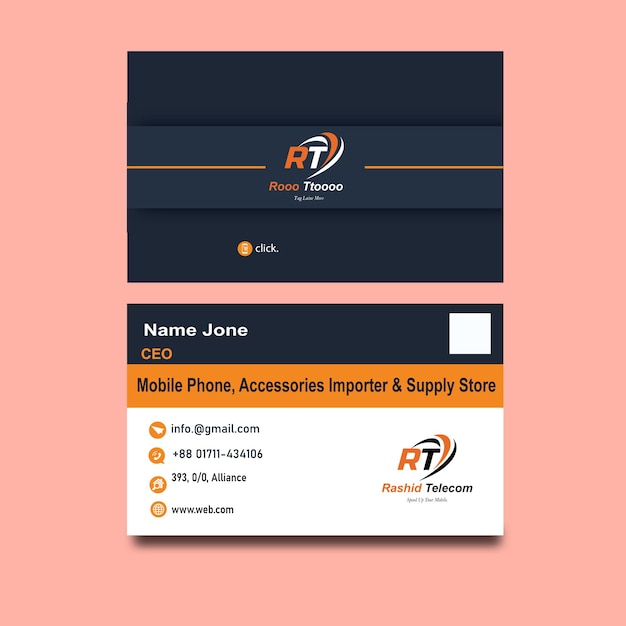 Vector business card template item