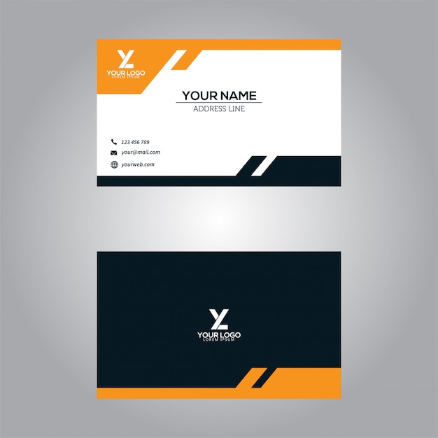 Business card template modern abstract design