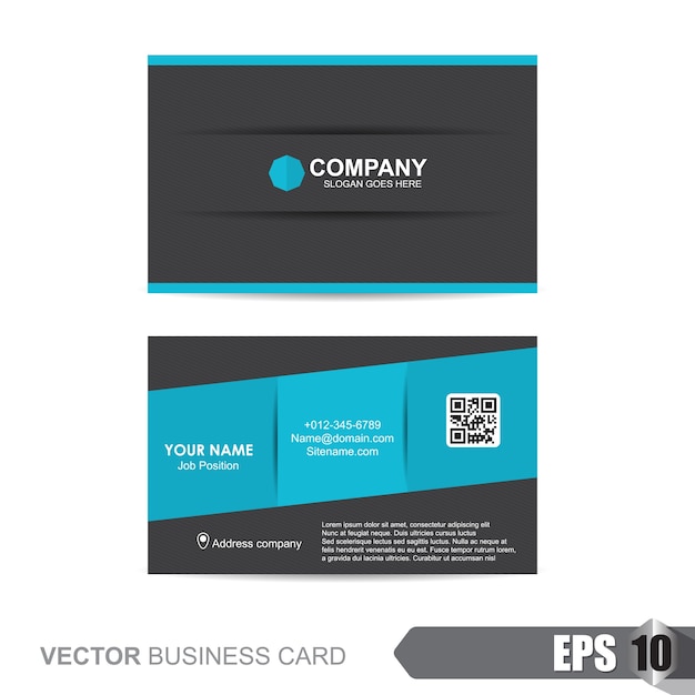 Vector business card template modern and clean business card template