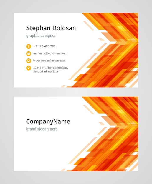 Vector business card template modern creative and clean corporate design