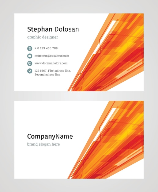 Business Card Template Modern Creative and Clean Corporate Design