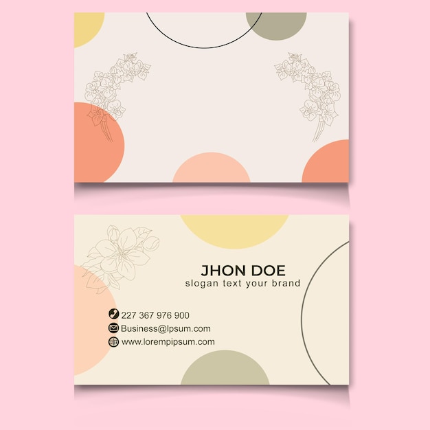 Vector business card template modern trendy