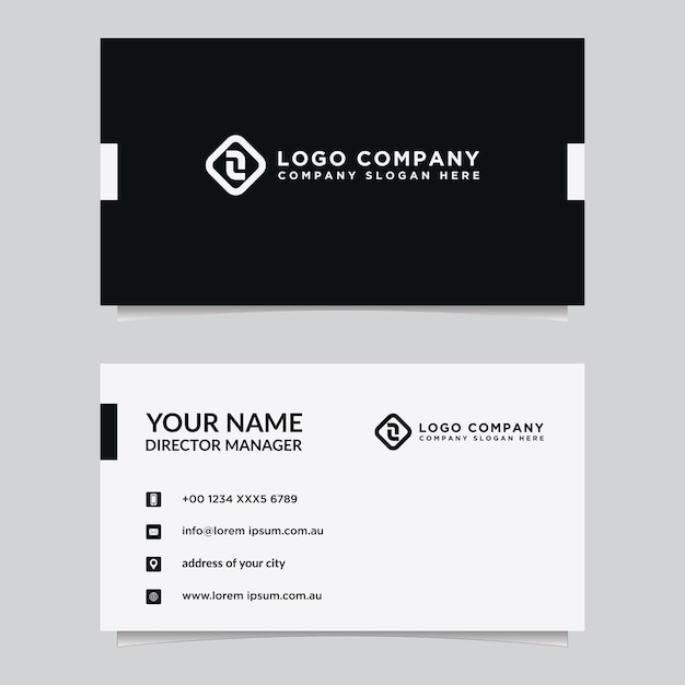 Business card template modern vector design