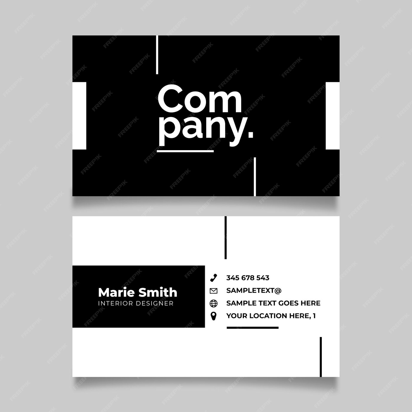 premium-vector-business-card-template-in-monochrome