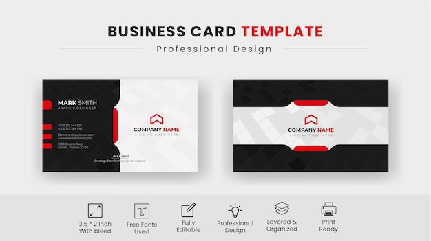 Vector a business card template for a professional design