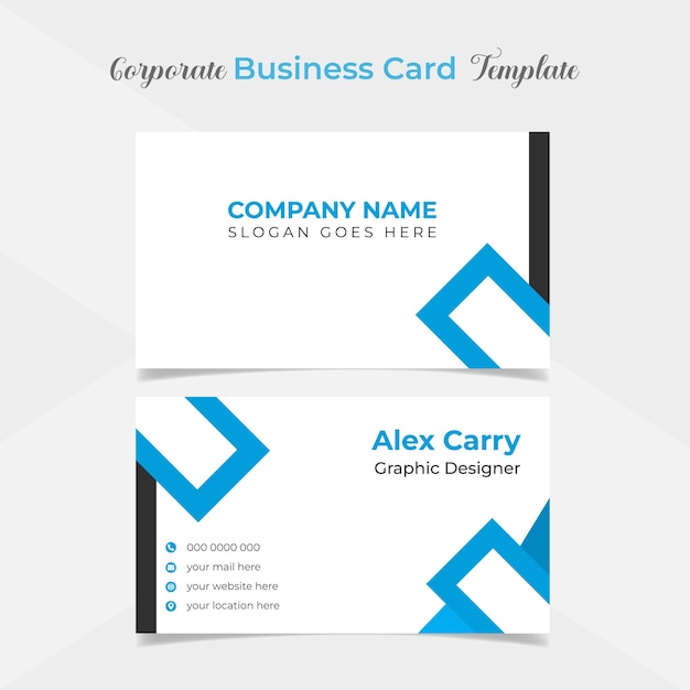 A business card template that says, " alex carry ".