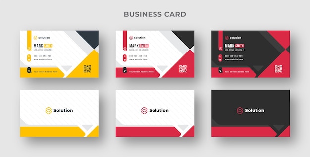 Business card template with an abstract background that is creative and elegant