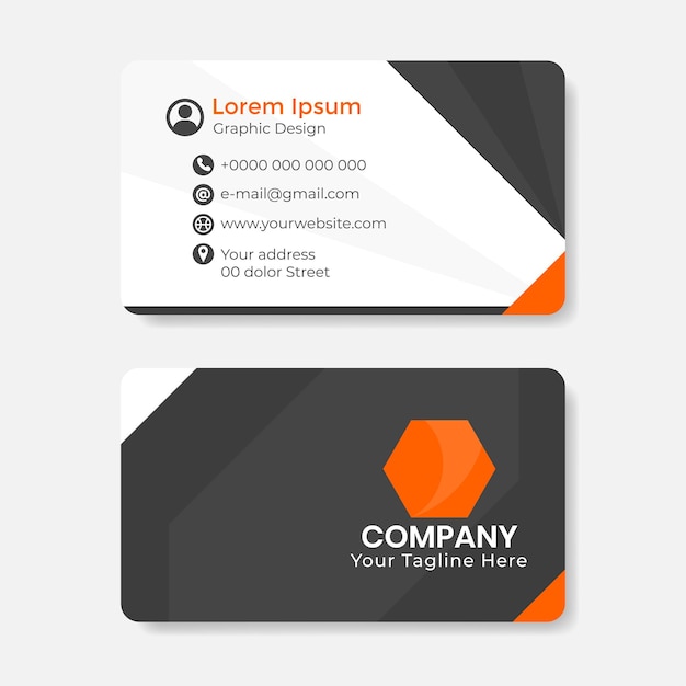 business card template with abstract background