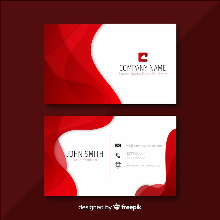 Vector business card template with abstract shapes with abstract shapes