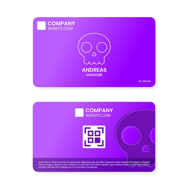 Business card template with Halloween theme