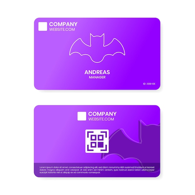 Business card template with Halloween theme