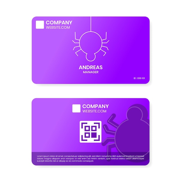 Business card template with Halloween theme