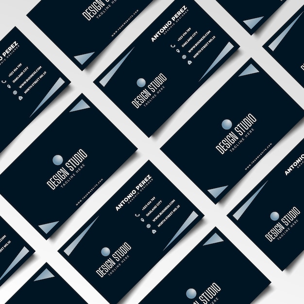 Vector business card template with minimalist style